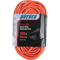 Vinyl Extension Cord, Outdoor, SJTW, 14/3 AWG, 13 A, 100' Ottawa Fastener Supply