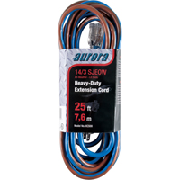 All-Weather TPE-Rubber Extension Cord With Light Indicator, SJEOW, 14/3 AWG, 15 A, 25' XC500 | Ottawa Fastener Supply