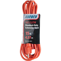Indoor/Outdoor Extension Cord, SJTW, 16/3 AWG, 13 A, 15' XC631 | Ottawa Fastener Supply
