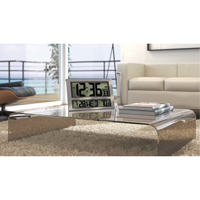 Jumbo Clock, Digital, Battery Operated, 16.5" W x 1.7" D x 11" H, Silver Ottawa Fastener Supply