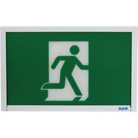 Running Man Exit Sign, LED, Battery Operated, 12" L x 7 1/2" W, Pictogram Ottawa Fastener Supply