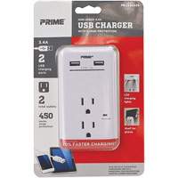 Prime&reg; USB Charger with Surge Protector Ottawa Fastener Supply