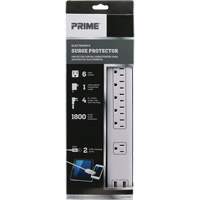 USB Charging Surge Protectors, 6 Outlets, 1800 J, 1875 W, 4' Cord Ottawa Fastener Supply