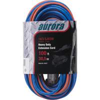 All-Weather TPE-Rubber Extension Cord with Light Indicator, SJEOW, 14/3 AWG, 13 A, 3 Outlet(s), 100' XH237 | Ottawa Fastener Supply