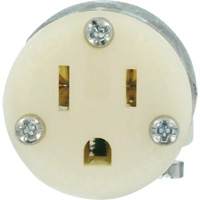Hospital Grade Extension Plug Connector, 5-15R, Nylon XI199 | Ottawa Fastener Supply