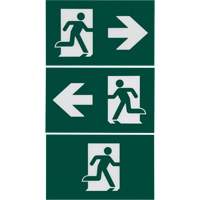 Running Man Sign with Security Lights, LED, Battery Operated/Hardwired, 12-1/10" L x 11" W, Pictogram XI790 | Ottawa Fastener Supply