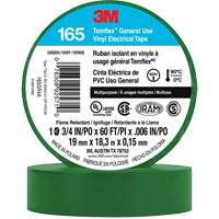 Temflex™ General Use Vinyl Electrical Tape 165, 19 mm (3/4") x 18 M (60'), Green, 6 mils XI865 | Ottawa Fastener Supply