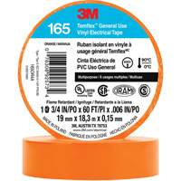 Temflex™ General Use Vinyl Electrical Tape 165, 19 mm (3/4") x 18 M (60'), Orange, 6 mils XI866 | Ottawa Fastener Supply