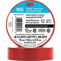 Temflex™ General Use Vinyl Electrical Tape 165, 19 mm (3/4") x 18 M (60'), Red, 6 mils XI867 | Ottawa Fastener Supply