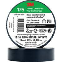 Temflex™ General Use Vinyl Electrical Tape 175, 19 mm (3/4") x 18 M (60'), Black, 7 mils XI871 | Ottawa Fastener Supply