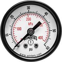 Economy Pressure Gauge, 1-1/2" , 0 - 60 psi, Back Mount, Analogue Ottawa Fastener Supply