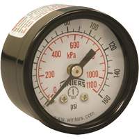 Economy Pressure Gauge, 1-1/2" , 0 - 160 psi, Back Mount, Analogue YB873 | Ottawa Fastener Supply