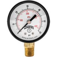 Manomètre économique,  2", 0 - 60 psi, Fixation inférieure, Analogique YB875 | Ottawa Fastener Supply