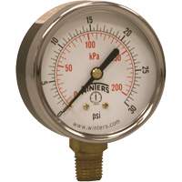 Economy Pressure Gauge, 2-1/2" , 0 - 30 psi, Bottom Mount, Analogue Ottawa Fastener Supply