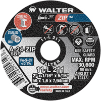 Zip™ Cut-Off Wheel, 2" x 1/16", 5/16" Arbor, Type 1, Aluminum Oxide, 5100 RPM YC582 | Ottawa Fastener Supply