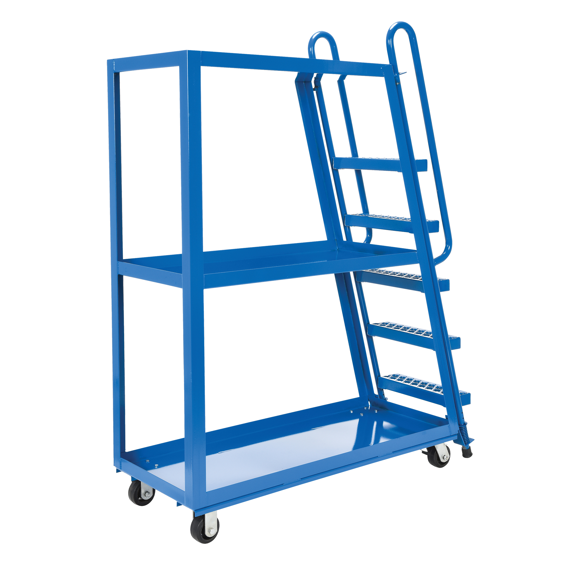 VESTIL Stock Picking Cart, Steel, 21-7/8" W x 56-1/8" D, 3 Shelves