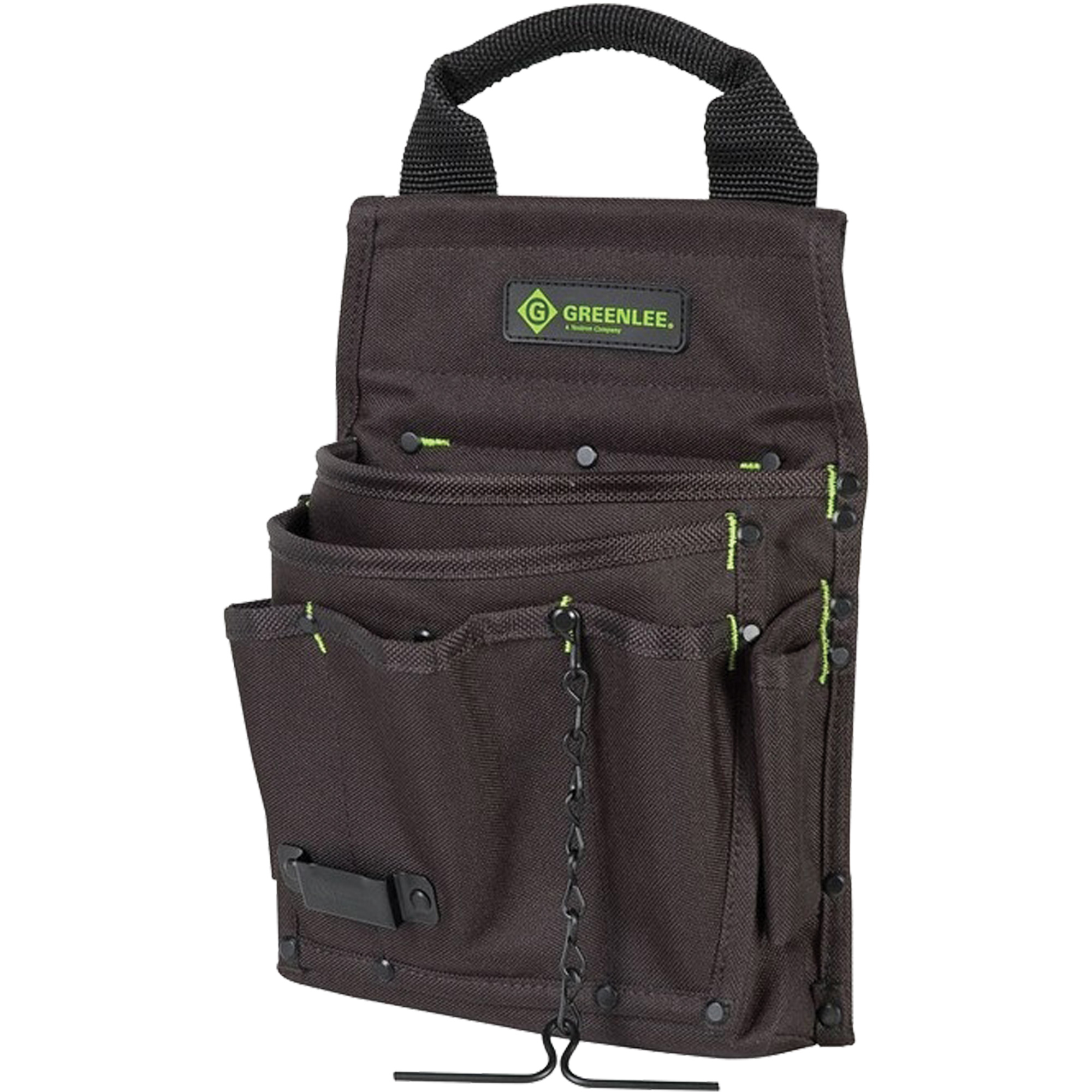 GREENLEE Tool Bag, Nylon, 7 Pockets, Black Ottawa Fastener Supply