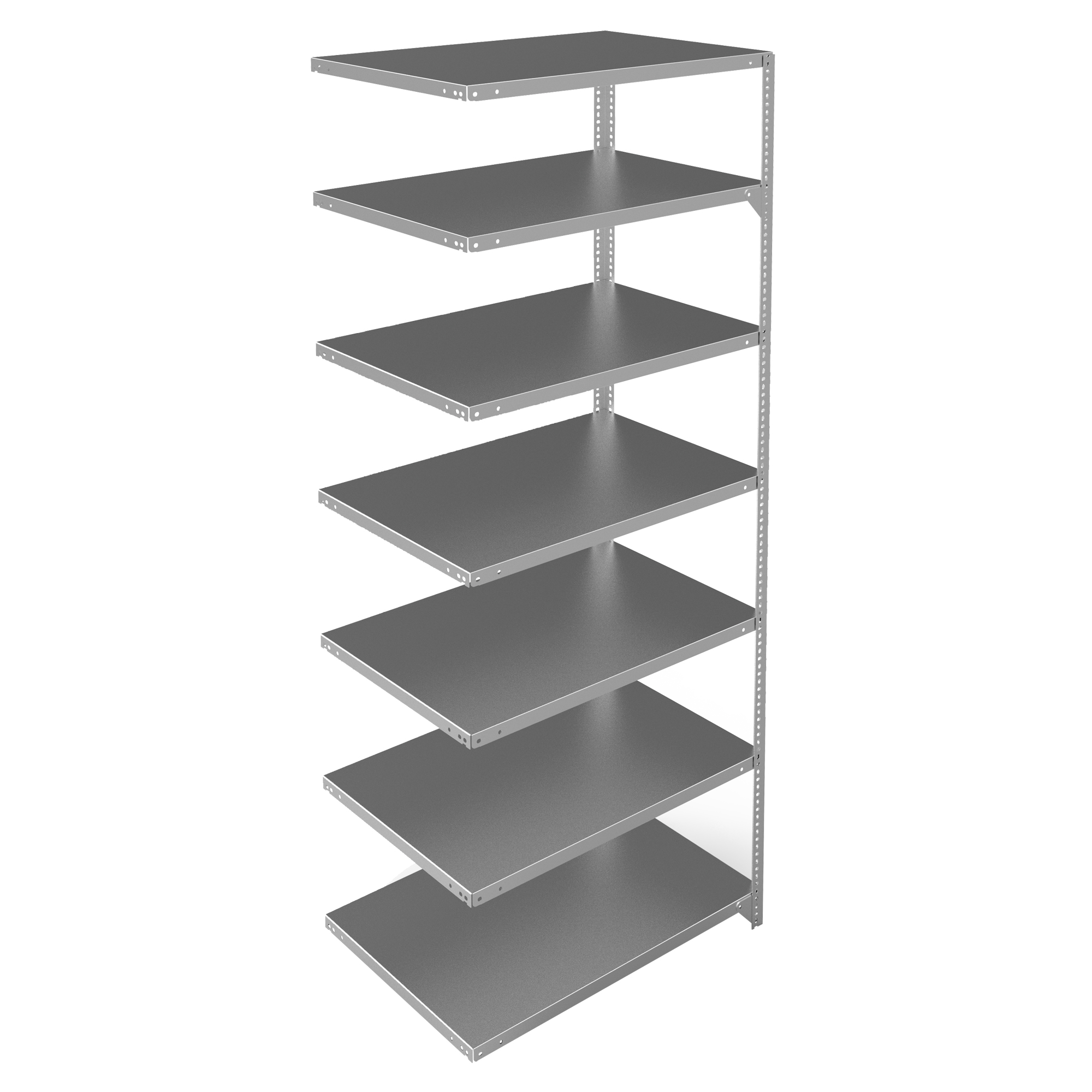 METALWARE Shelving Unit, Galvanized Steel, Slotted Angle, 400 lbs