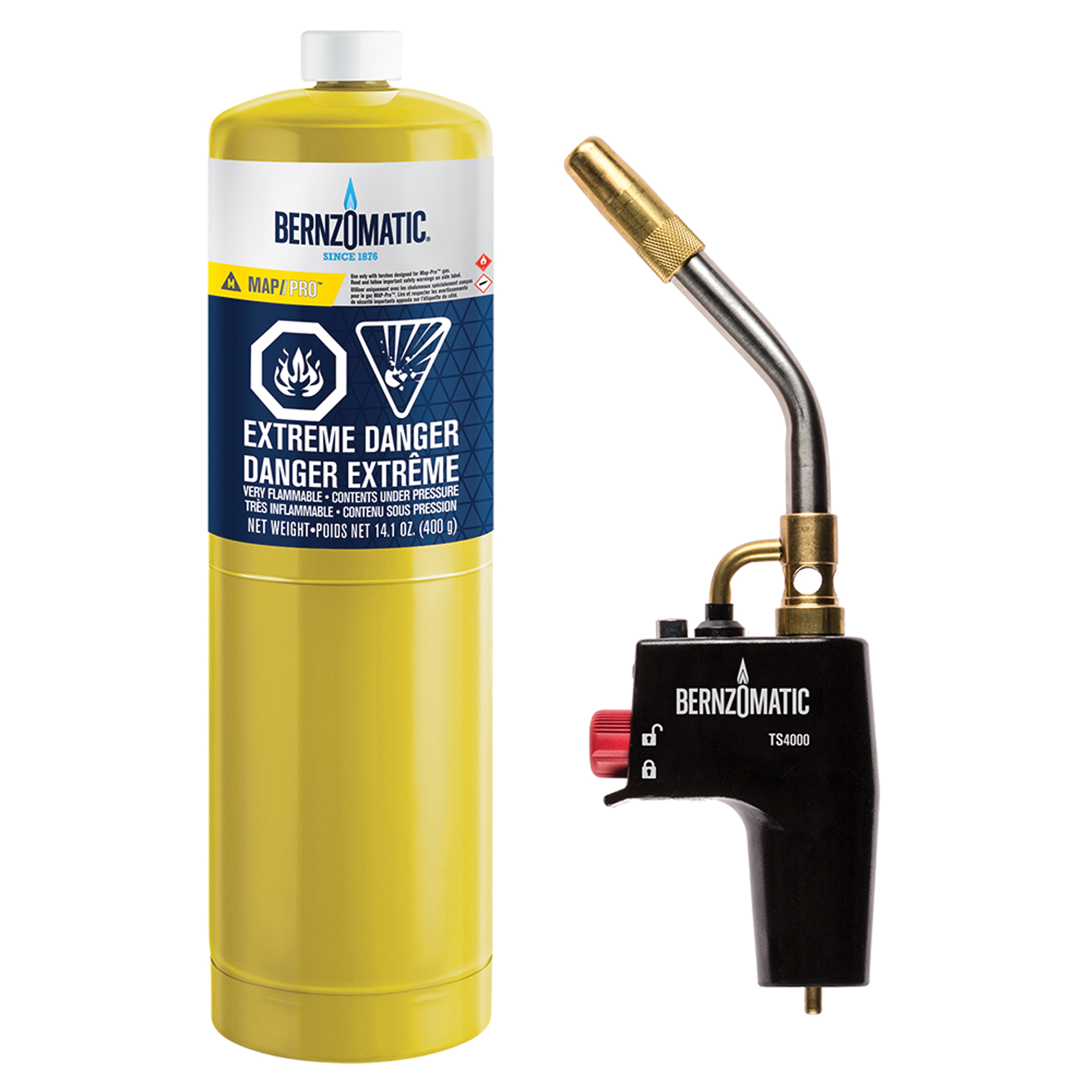 Bernzomatic Trigger Start Cast Aluminum MAP-Pro Gas Torch Kit