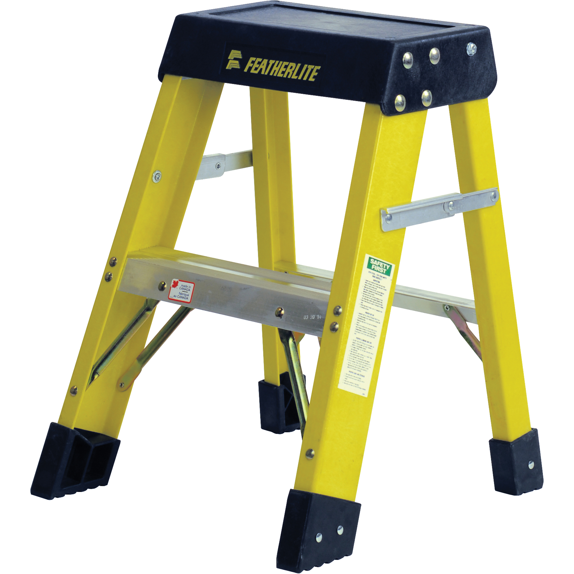 Featherlite Step Stool/Ladders (6400 Series), 2', Fibreglass, 300 lbs