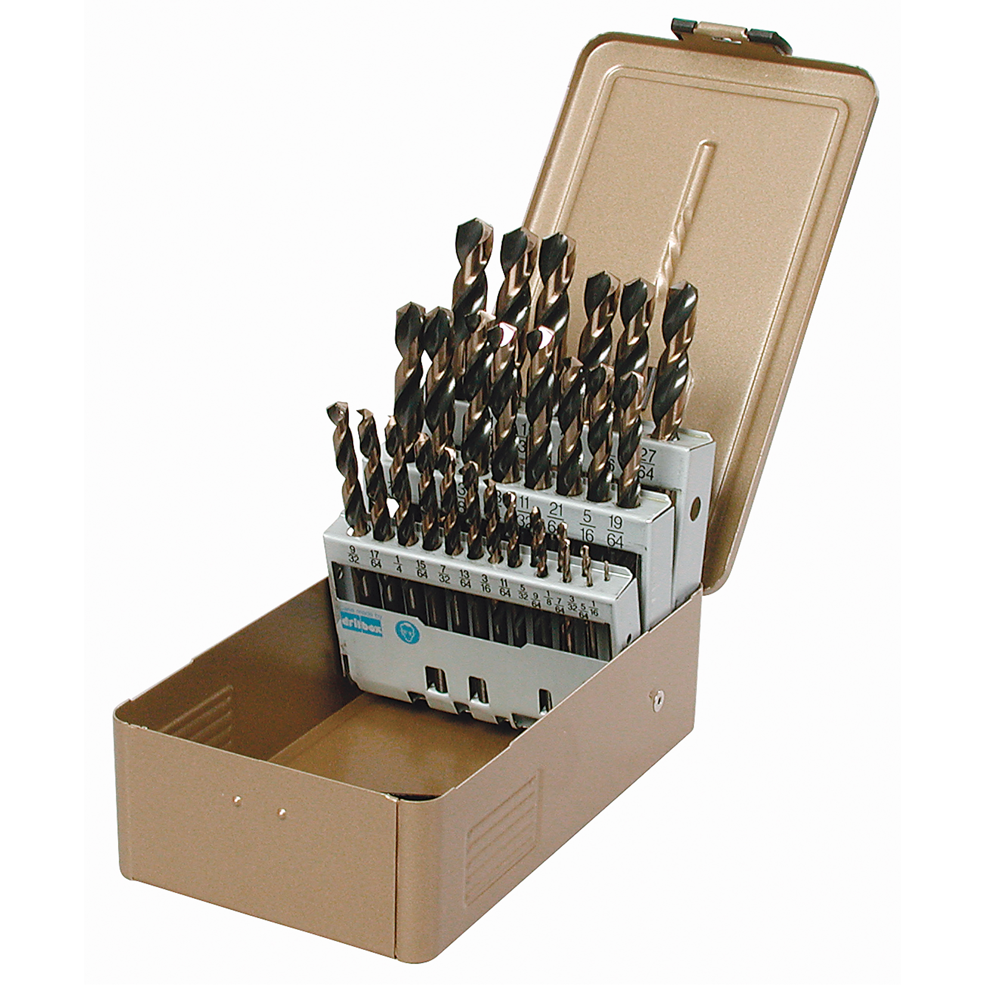 CLARKSON OSBORN Jobber Length Drill Set, 15 Pieces, High Speed Steel
