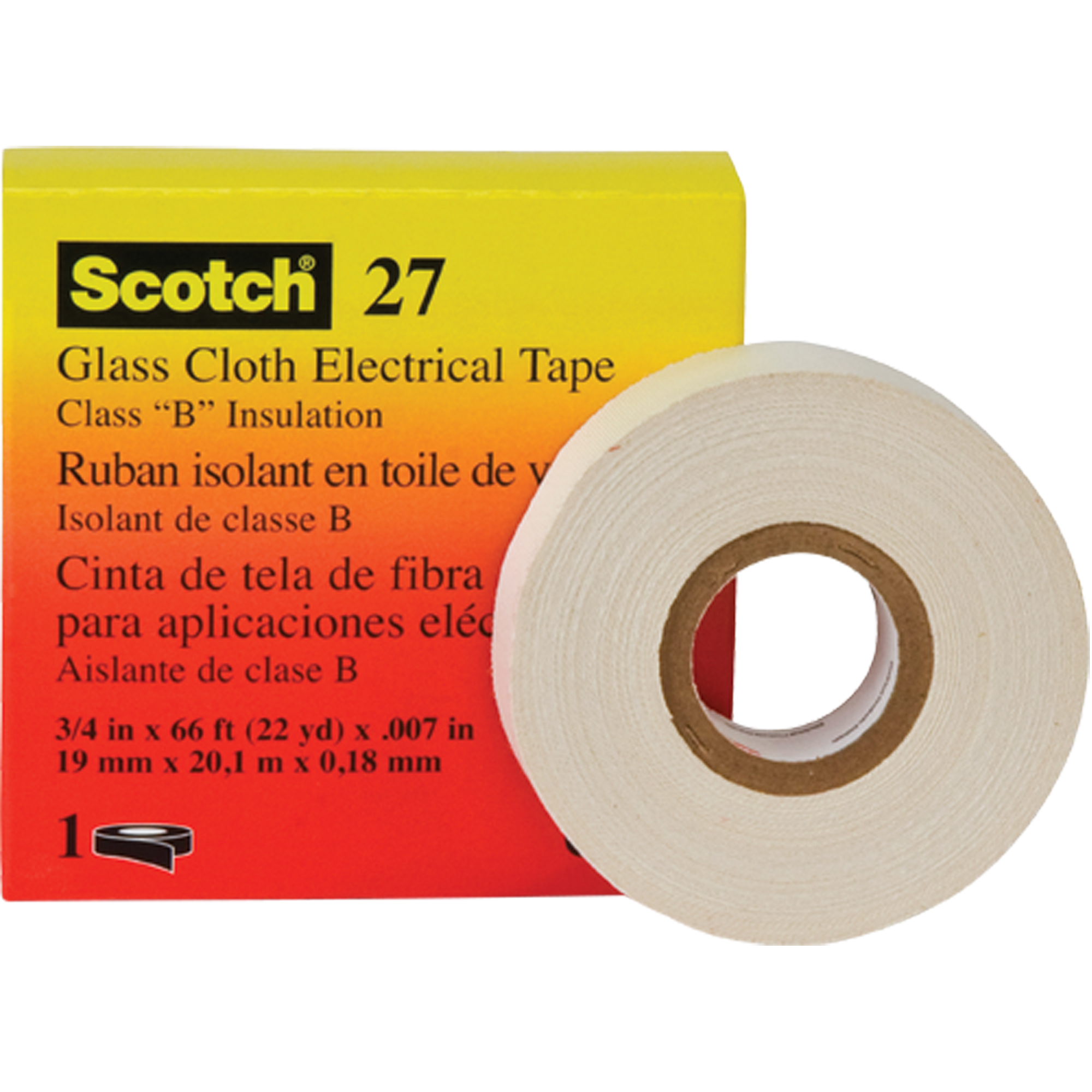 3M Scotch® 27 Glass Cloth Electrical Tape, 19 mm (3/4